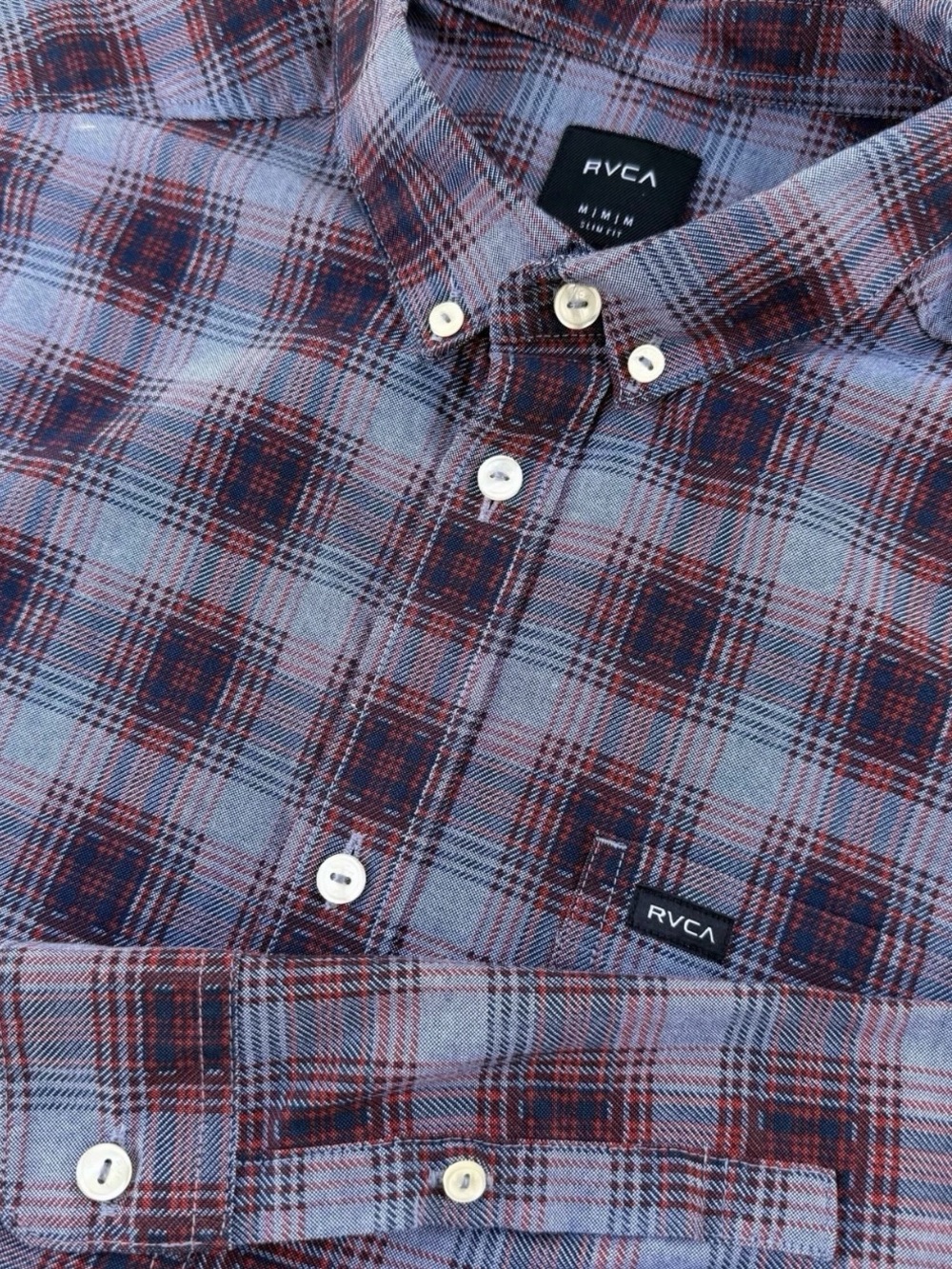 RVCA Flannel Long Sleeve Button Up Shirt Medium